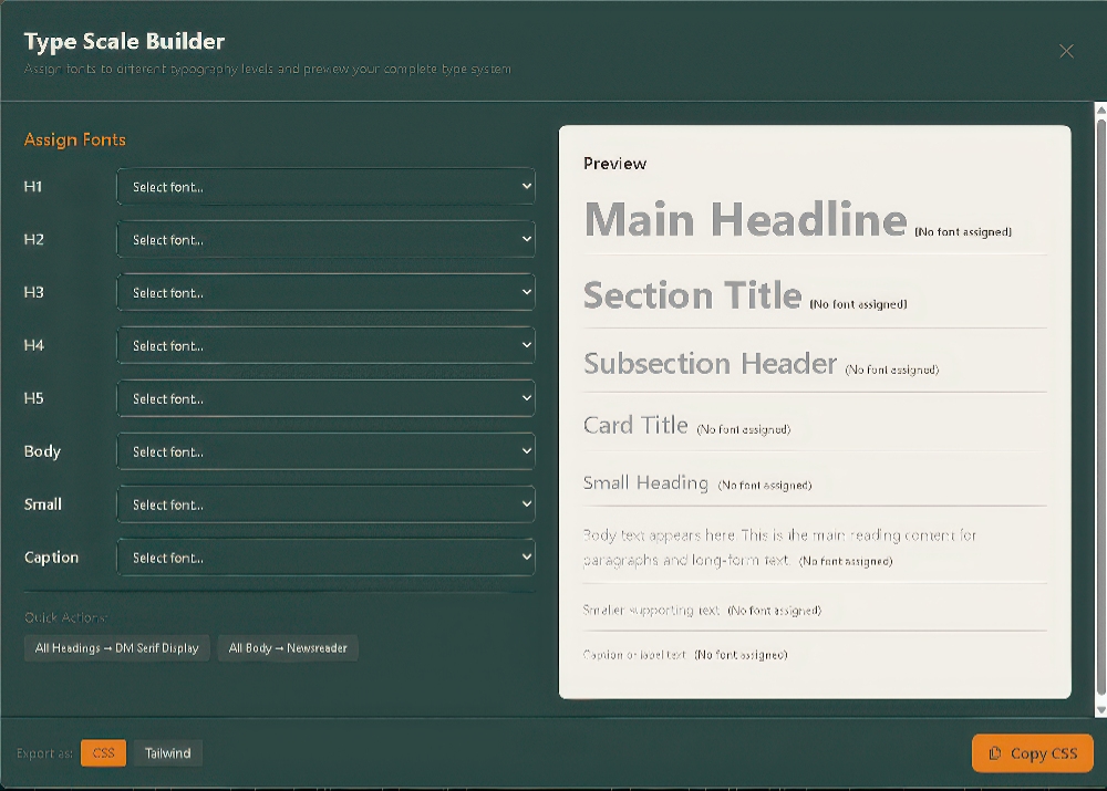 Export production-ready CSS